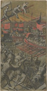 Venetianske skibe, der angriber Konstantinopel