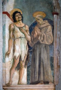 Sankt Johannes Døberen og Sankt Frans af Assisi - fresco