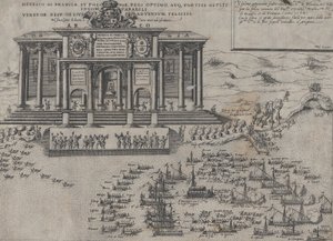 Henri III, konge af Frankrig og Polen, indtog i Venedig, 1574. af Domenico Zenoi