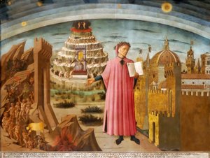 Dante og den guddommelige komedie Komedien, der oplyser Firenze, 1464-1465.