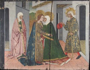 Visitationspanelet fra Saint John Retable, 1400-tallet.