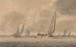 Pramme på vej ud til havet af Dominic Serres