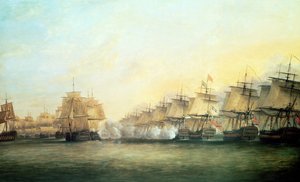 Den fjerde aktion ud for Trincomalee mellem englænderne under admiral Sir Edward Hughes (ca. 1720-94) og franskmændene under M. de Suffren, 1782