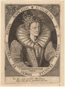 Dronning Elizabeth af Dominicus Custos after Crispijn de Passe I