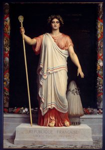 La Republique Allegory of the French Republic (Frankrig) af Dominique Papety (1815-1849) 1848