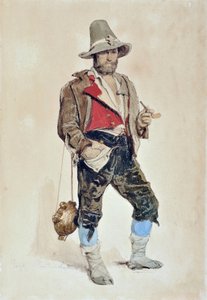 Portræt af maleren Emile Loubon (1809-1863) (akvarel)