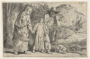 Kristus vender tilbage fra templet med sine forældre