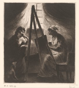 Elisabeth Vigée-Le Brun portrætterer en kvinde