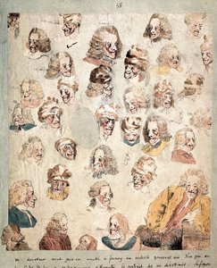 Forskellige udsendelser i 30 hoveder af Voltaire af Dominique Vivant Denon