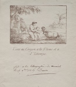 Hellig familie på flugt til Egypten, 1809. af Dominique Vivant Denon