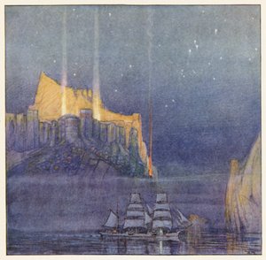 Rudyard Kipling: The Merchantmen (farvelitografi) af Donald (after) Maxwell