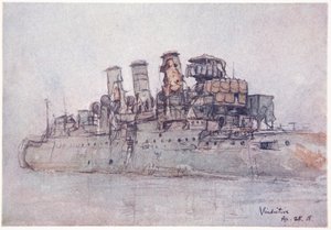 H.M.S. Vindictive, 25. april 1918, illustration fra 