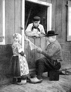 Hollændere iført træsko, Marken, Holland, 1936.