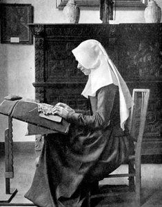 Nonne fremstiller blonder, Brugge, Belgien, 1936