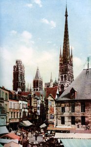 Rouen-katedralen, Normandiet, Frankrig, c1930