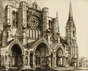 Chartres, den nordlige portal af Donald Shaw MacLaughlan