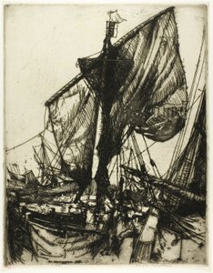 Fiskere fra Chioggia af Donald Shaw MacLaughlan