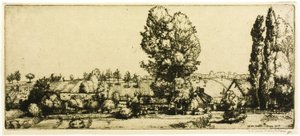 Landskab, Poigny af Donald Shaw MacLaughlan