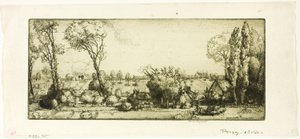 Landskab, Poigny af Donald Shaw MacLaughlan