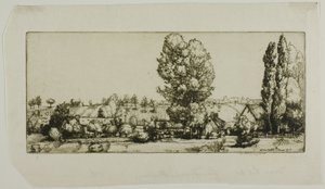 Landskab, Poigny af Donald Shaw MacLaughlan