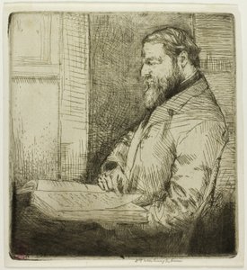 Portræt af fransk studerende af Donald Shaw MacLaughlan