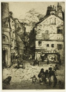 Rue Mouffetard, Paris af Donald Shaw MacLaughlan