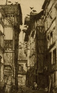 Ruelle des Pigeons, Rouen af Donald Shaw MacLaughlan