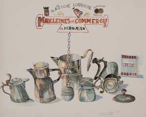 Kaffe eller te, 2012 (akvarel på papir) af Donatella Merlo