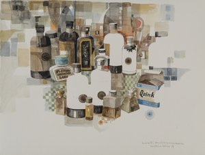 Blæk. Varnishes and gum arabic, 2009 (akvarel på papir)
