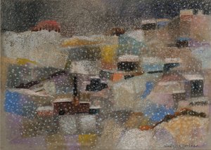Snowfall, 2001 (pastel på fløjlspapir) af Donatella Merlo