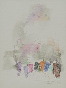 Threads, 2000 (farveblyanter på papir)