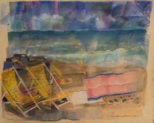 Tordenvejr kommer snart, 2002 (pastel på fløjlspapir) af Donatella Merlo