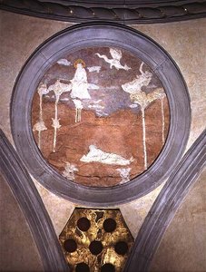 St. John on Patmos, spandrel medaljon, ca. 1425 (gips) af Donatello