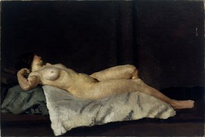 Kvindefigur liggende på ryggen, 1912