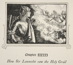 Hvordan Sir Launcelot så den hellige gral, illustration fra 