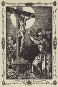 Omvendelsen af Sir Palamides (litho) af Dora Curtis
