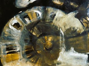 Abstrakt »Golden Swirl« af Doris Schmitz