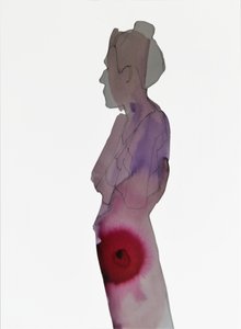 Abstrakt rødfigur af Doris Schmitz