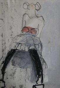 Abstrakt sidde-danser af Doris Schmitz