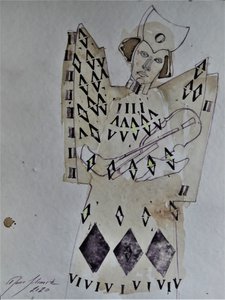 Engleagtig geometrisk musiker af Doris Schmitz