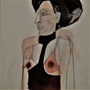 Kontemplativ kvindefigur af Doris Schmitz