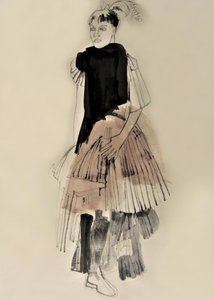 Couture-modeillustration af Doris Schmitz