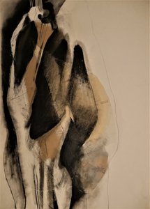 Draperede abstrakte figurer af Doris Schmitz