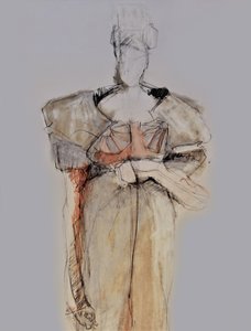 Elegant modetegning af Doris Schmitz