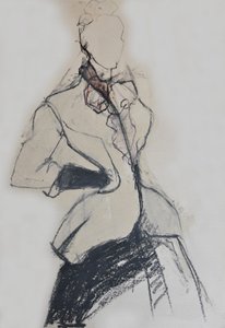 Elegant modetegning af Doris Schmitz