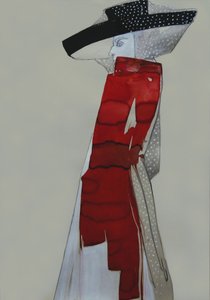 Den elegante dame i rødt af Doris Schmitz
