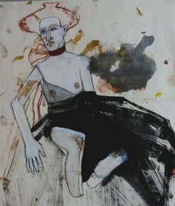 Udtryksfuld figur med hat af Doris Schmitz