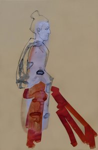 Strømmende rødfigur af Doris Schmitz