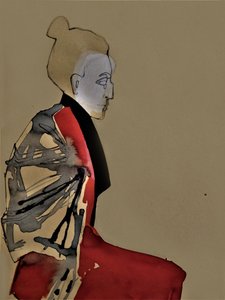 Fredfyldt kimono-portræt af Doris Schmitz
