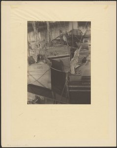 [Havn, overfyldt med sejlmastede fiskefartøjer]. af Doris Ulmann